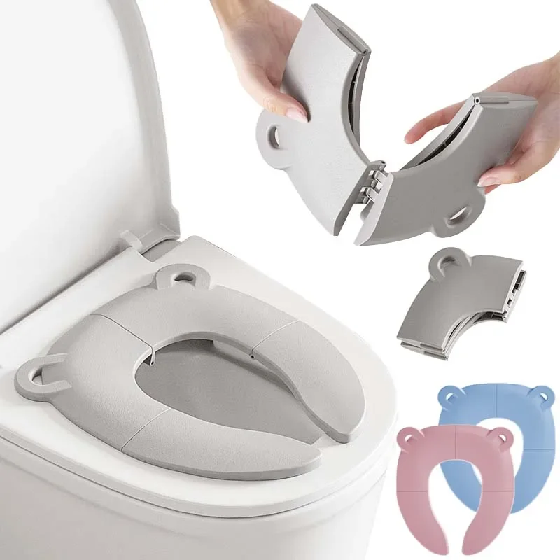 Home Bathroom Urinal - Baby Cartoon Reise-Klapp-Toilettensitz Kleinkind Tragbarer Toilettentrainer