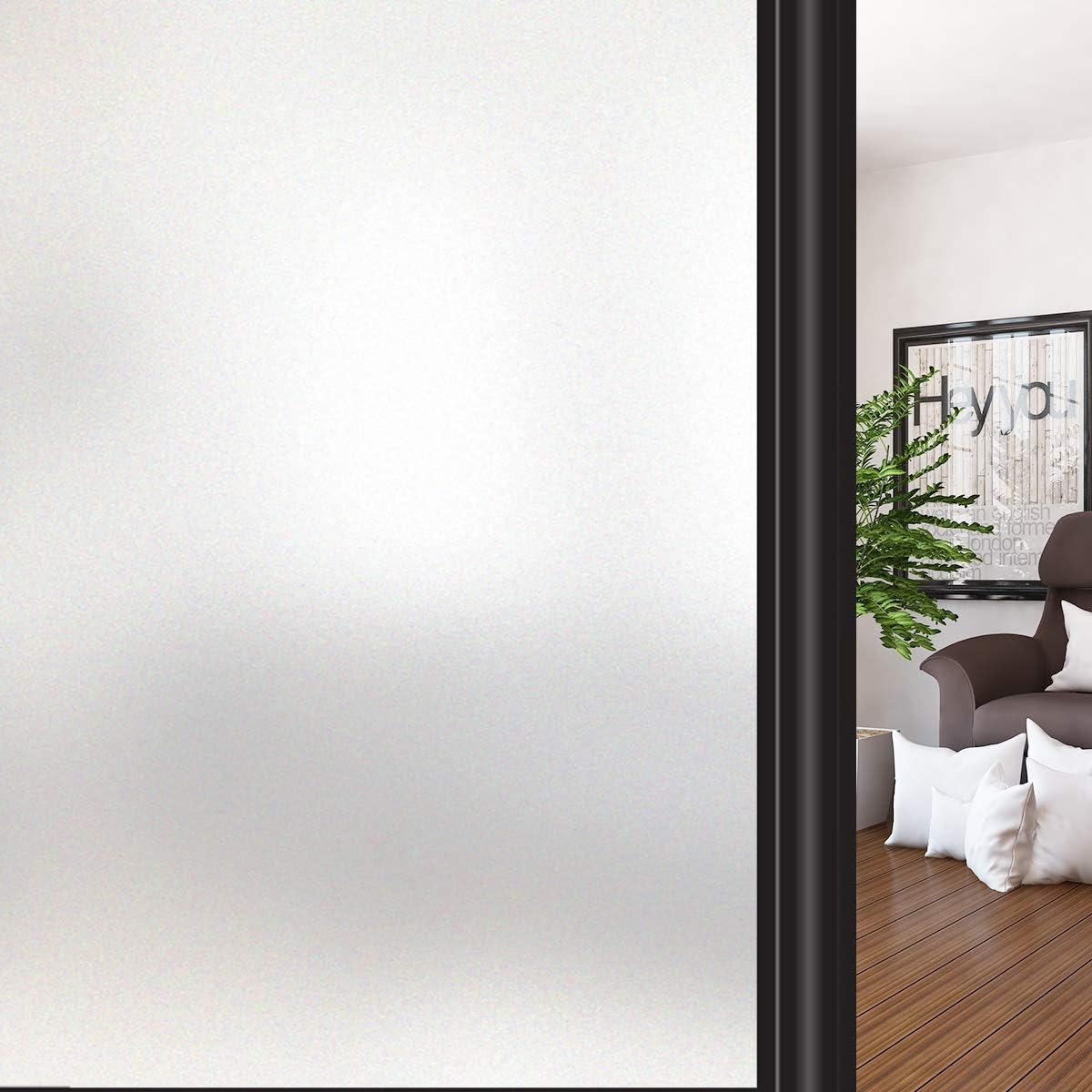 Home Bathroom Window Tint - Sichtschutz-Fensterfolie, mattiert, statisch haftend, wiederverwendbar, Wärmeregulierend,