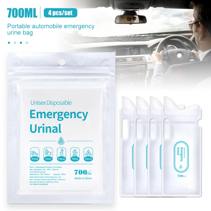 Home Bathroom Urinal - 4pcs 700ml Auto Urin beutel Notfall
