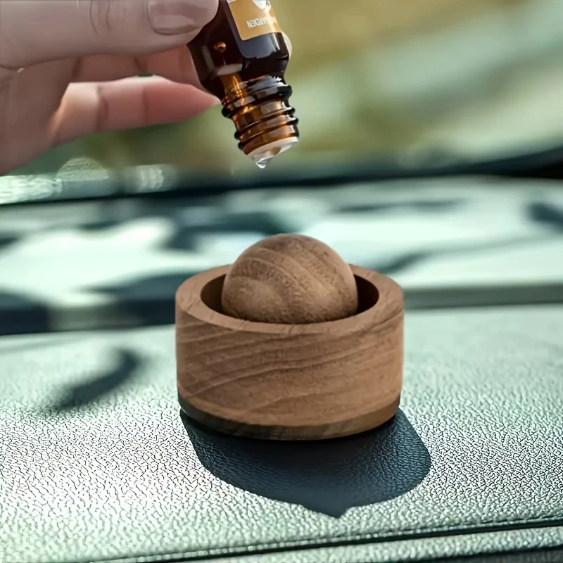 Home Bathroom Essentials - Niedlicher Duftdiffusor aus Naturholz – Mini-Auto-Haus-Diffusor