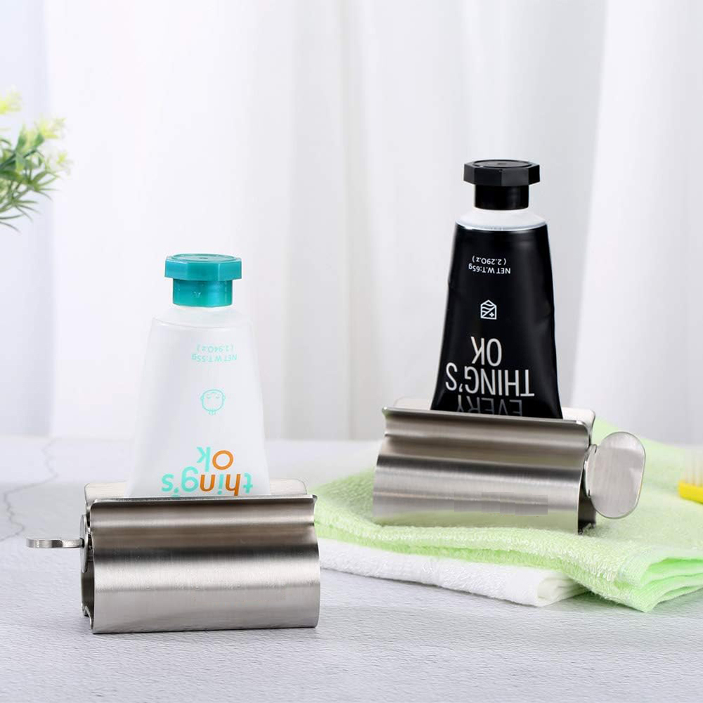 Home Bathroom Gadgets - 304 Edelstahl Zahnpastaspender Manueller Tubenroller für