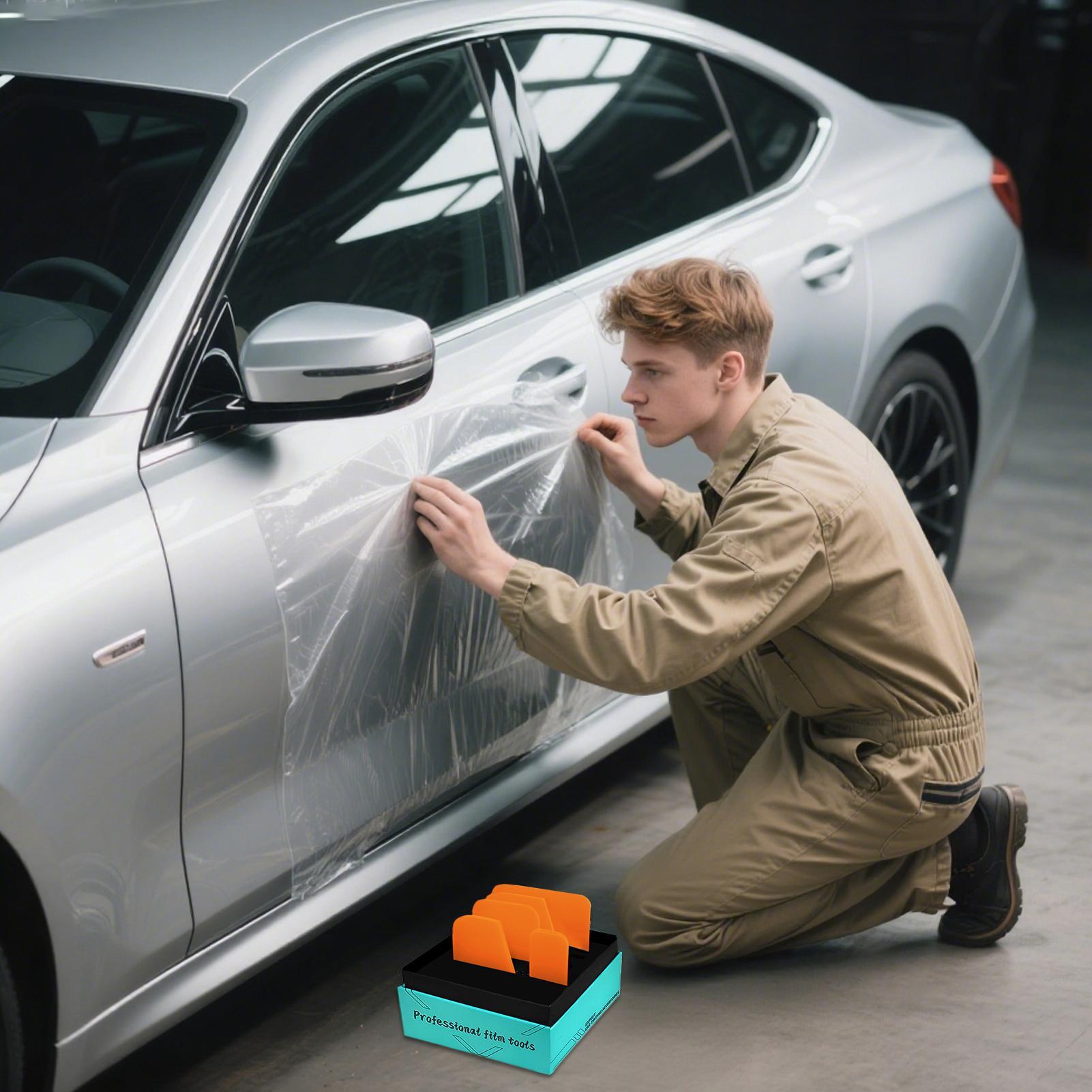 Home Bathroom Window Tint - Fensterfolien-Rakel, Glas-Tönungs-Schaber, 5-teilig, Mehrzweck-Tönungs-Rakel für Auto,