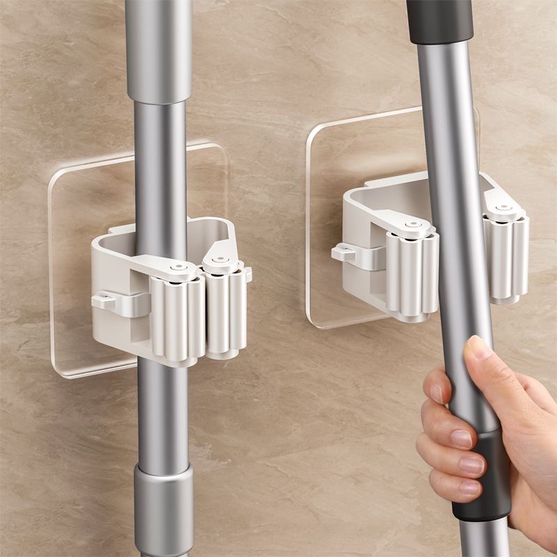 Home Bathroom Gadgets - Bohrfreie Klebehaken Wandmontage Mopphalter Besenhalter Küche