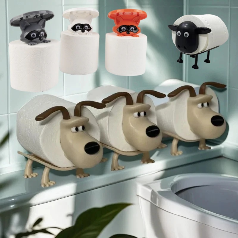 Home Bathroom Gadgets - Lustiger Hund, Waschbär, Schaf, Toilettenpapierhalter, Heimdekoration,