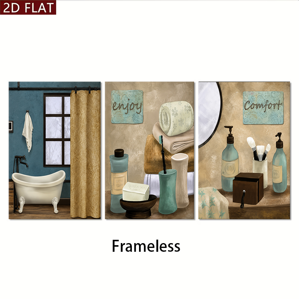 1 Set dreifacher, rahmenloser  – Home Bathroom Plan Bewertung und Preis