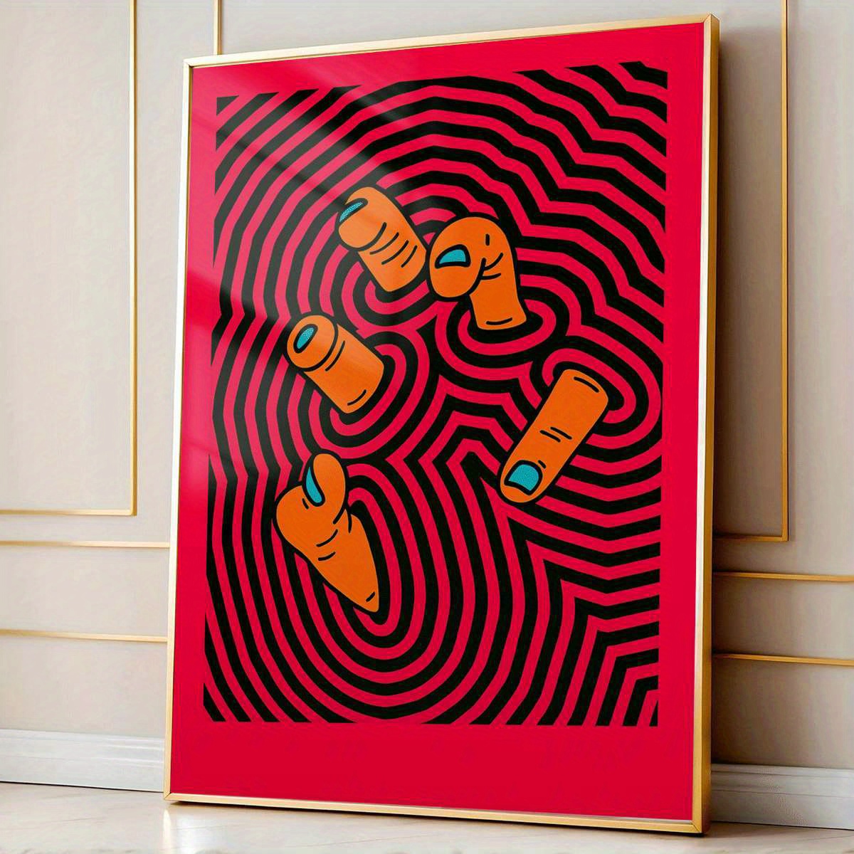 Moderne abstrakte Fingerkunst- – Home Office Bathroom Bewertung und Preis