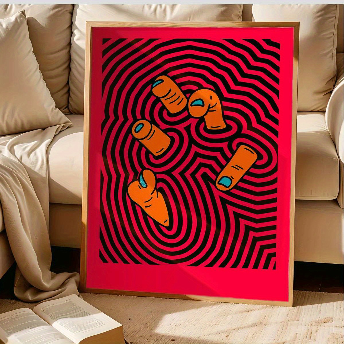 Moderne abstrakte Fingerkunst- – Home Office Bathroom Bewertung und Preis