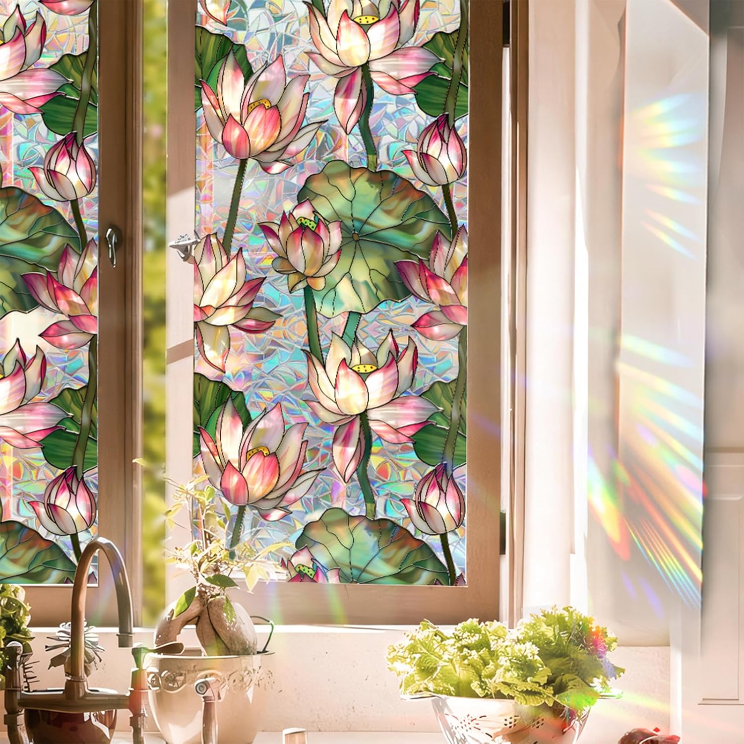 Lotusblumen-Fensterfolie aus B – Home Bathroom Window Tint Bewertung und Preis