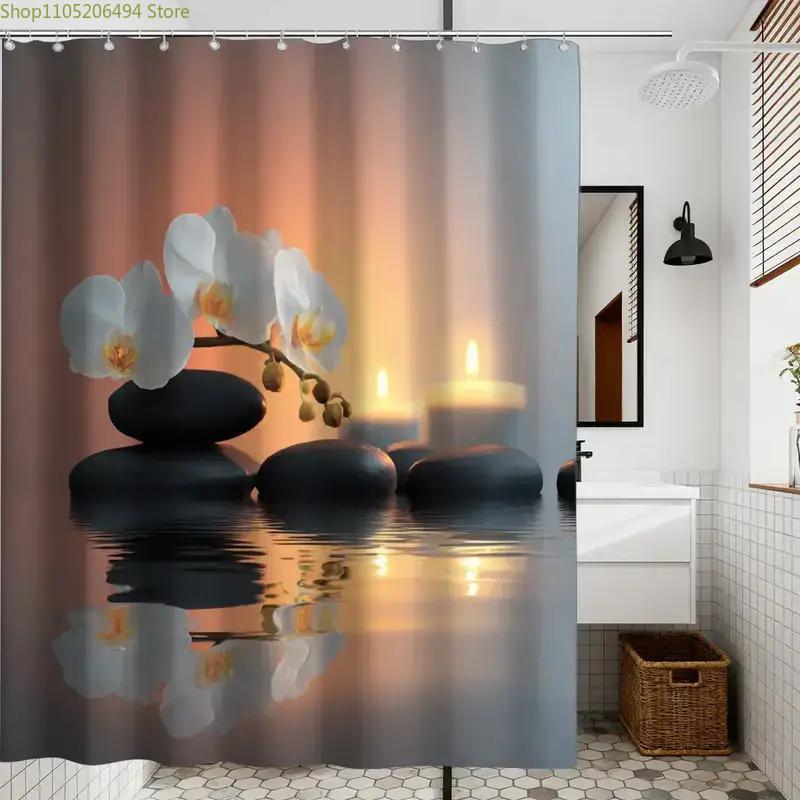 Duschvorhang mit Zen-Orchideen – Home Bathroom Design Ideas Bewertung und Preis